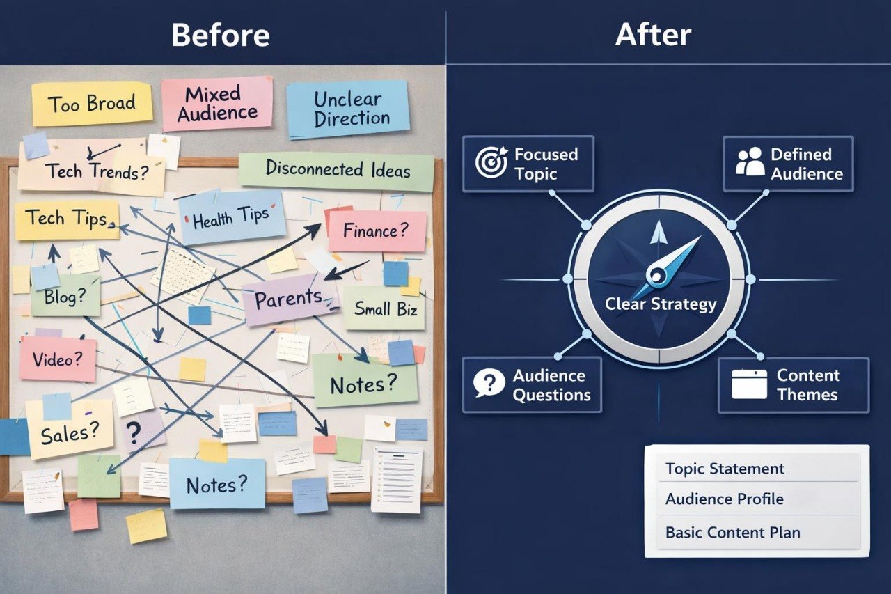 A side-by-side comparison graphic titled 'Before' and 'After' on a dark blue background, showing a diagram of interconnected system components such as configuration, services, permissions, storage, network, and scheduled operations. The left panel lists issues like overlooked dependencies and unknown effects; the right panel shows a streamlined connected view supporting clearer technical analysis.